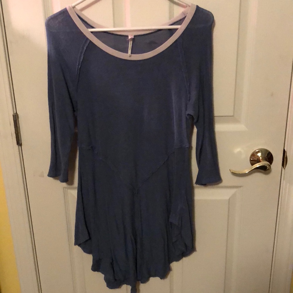 Free People blue blouse